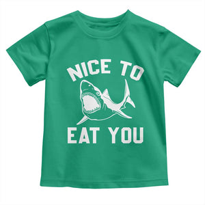 Funny Shark Lover Toddler T Shirt Nice To Eat You TS02 Irish Green Print Your Wear