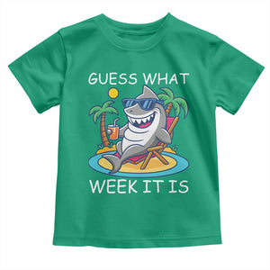 Funny Shark Lover Week Toddler T Shirt Week Guess What Week It Is Summer Beach TS02 Irish Green Print Your Wear
