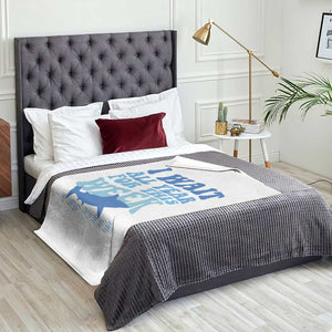 Funny Shark Lover Week Throw Blanket I Wait All Year For This Week Ocean TS02 Print Your Wear