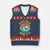 Funny Shark Lover Week V-Neck Knit Sweater Vest Guess What Week It Is Ocean Wildlife Retro Sunset TS02 Navy Red Print Your Wear
