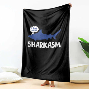 Funny Shark Sarcasm Throw Blanket Shark Sharkasm Marine Biology Vintage TS02 Print Your Wear
