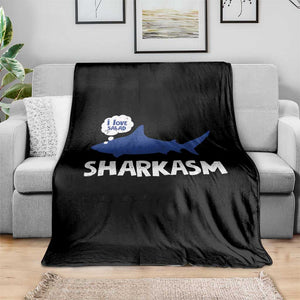 Funny Shark Sarcasm Throw Blanket Shark Sharkasm Marine Biology Vintage TS02 Print Your Wear