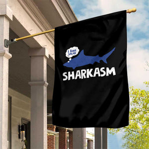 Funny Shark Sarcasm Garden Flag Shark Sharkasm Marine Biology Vintage TS02 Print Your Wear