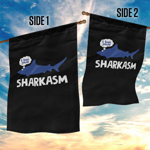 Funny Shark Sarcasm Garden Flag Shark Sharkasm Marine Biology Vintage TS02 Print Your Wear