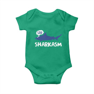 Funny Shark Sarcasm Baby Onesie Shark Sharkasm Marine Biology Vintage TS02 Irish Green Print Your Wear