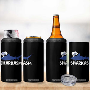 Funny Shark Sarcasm 4 in 1 Can Cooler Tumbler Shark Sharkasm Marine Biology Vintage TS02 Print Your Wear