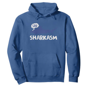 Funny Shark Sarcasm Hoodie Shark Sharkasm Marine Biology Vintage TS02 Royal Blue Print Your Wear