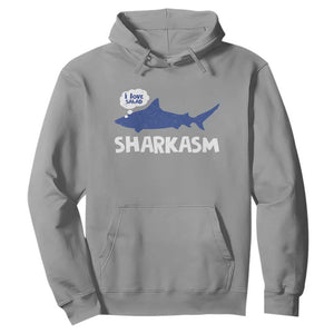 Funny Shark Sarcasm Hoodie Shark Sharkasm Marine Biology Vintage TS02 Sport Gray Print Your Wear