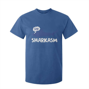 Funny Shark Sarcasm T Shirt For Kid Shark Sharkasm Marine Biology Vintage TS02 Royal Blue Print Your Wear