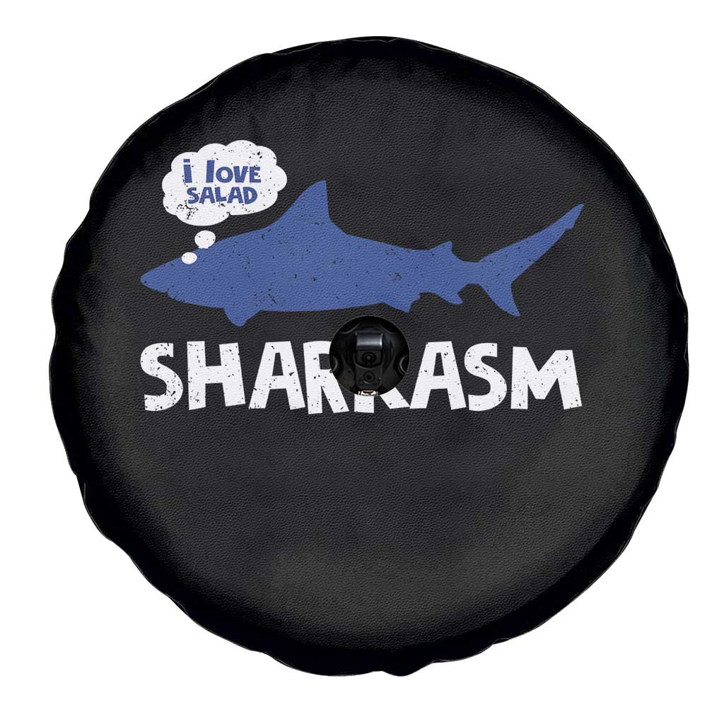 Funny Shark Sarcasm Spare Tire Cover Shark Sharkasm Marine Biology Vintage TS02 Print Your Wear