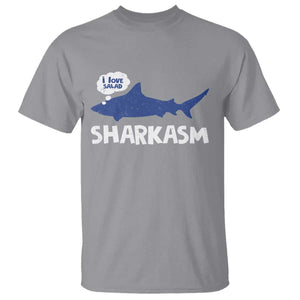 Funny Shark Sarcasm T Shirt Shark Sharkasm Marine Biology Vintage TS02 Sport Gray Print Your Wear