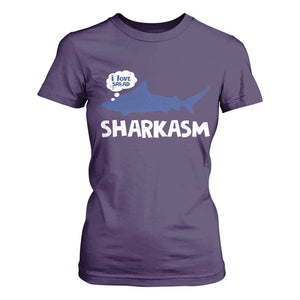 Funny Shark Sarcasm T Shirt For Women Shark Sharkasm Marine Biology Vintage TS02 Purple Print Your Wear