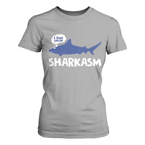 Funny Shark Sarcasm T Shirt For Women Shark Sharkasm Marine Biology Vintage TS02 Sport Gray Print Your Wear