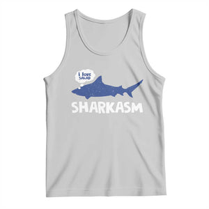 Funny Shark Sarcasm Tank Top Shark Sharkasm Marine Biology Vintage TS02 Ash Print Your Wear
