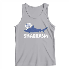 Funny Shark Sarcasm Tank Top Shark Sharkasm Marine Biology Vintage TS02 Athletic Heather Print Your Wear