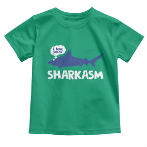Funny Shark Sarcasm Toddler T Shirt Shark Sharkasm Marine Biology Vintage TS02 Irish Green Print Your Wear