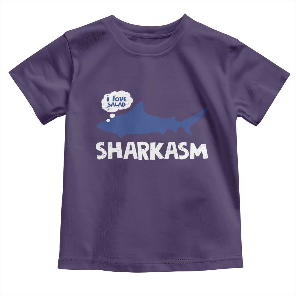 Funny Shark Sarcasm Toddler T Shirt Shark Sharkasm Marine Biology Vintage TS02 Purple Print Your Wear