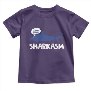 Funny Shark Sarcasm Toddler T Shirt Shark Sharkasm Marine Biology Vintage TS02 Purple Print Your Wear