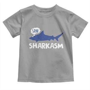 Funny Shark Sarcasm Toddler T Shirt Shark Sharkasm Marine Biology Vintage TS02 Sport Gray Print Your Wear