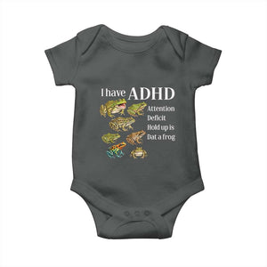 I Have ADHD Attention Deficit Hold up is Dat a Frog Baby Onesie Funny Neurodiversity Humor Frogs Lover Meme