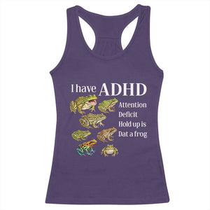 I Have ADHD Attention Deficit Hold up is Dat a Frog Racerback Tank Top Funny Neurodiversity Humor Frogs Lover Meme