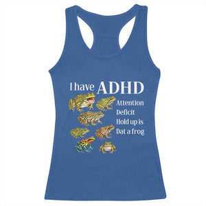 I Have ADHD Attention Deficit Hold up is Dat a Frog Racerback Tank Top Funny Neurodiversity Humor Frogs Lover Meme