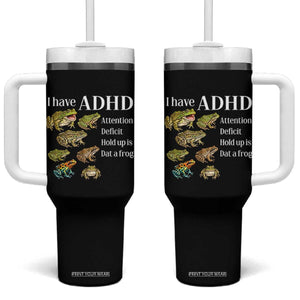 I Have ADHD Attention Deficit Hold up is Dat a Frog Tumbler With Handle Funny Neurodiversity Humor Frogs Lover Meme
