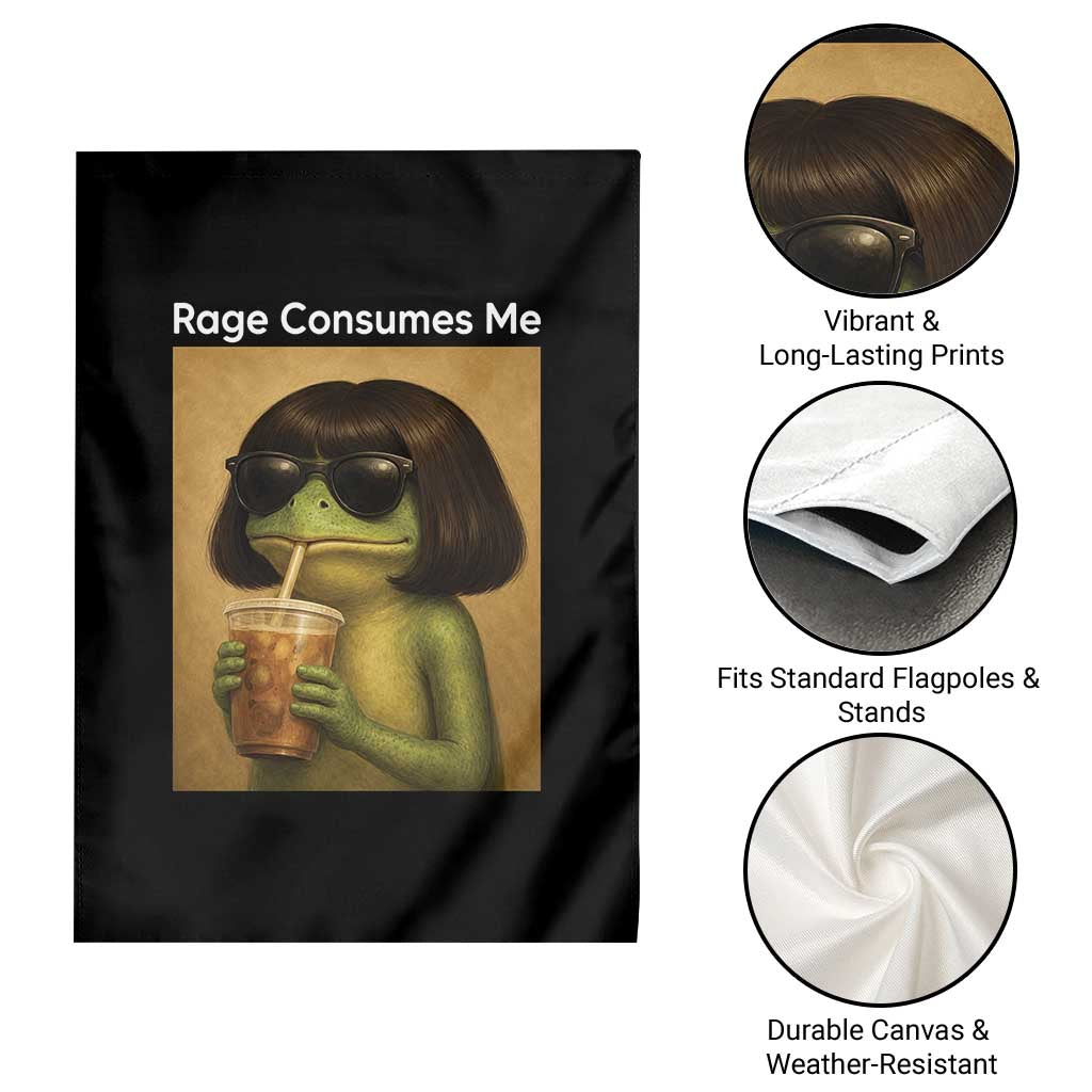 Funny Frog Bob Haircut Rage Consumes Me Garden Flag Renaissance Painting Meme