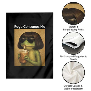 Funny Frog Bob Haircut Rage Consumes Me Garden Flag Renaissance Painting Meme