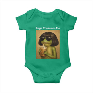 Funny Frog Bob Haircut Rage Consumes Me Baby Onesie Renaissance Painting Meme