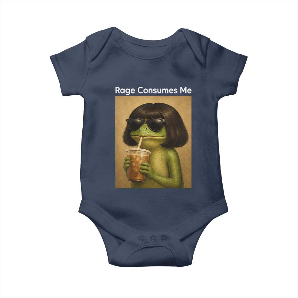 Funny Frog Bob Haircut Rage Consumes Me Baby Onesie Renaissance Painting Meme