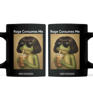 Funny Frog Bob Haircut Rage Consumes Me Coffee Mug Renaissance Painting Meme
