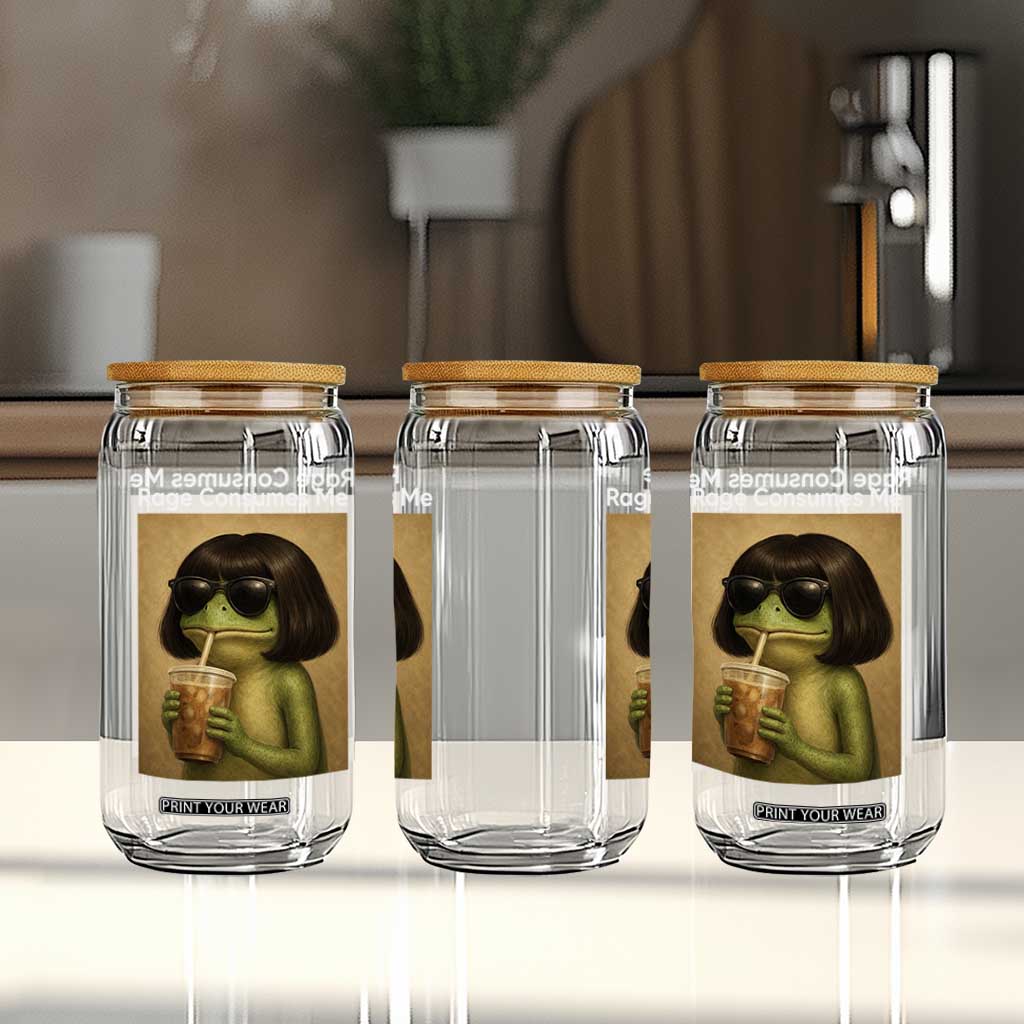 Funny Frog Bob Haircut Rage Consumes Me Glass Can Renaissance Painting Meme