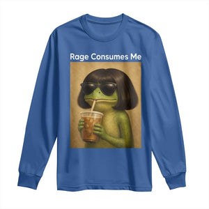 Funny Frog Bob Haircut Rage Consumes Me Long Sleeve Shirt Renaissance Painting Meme