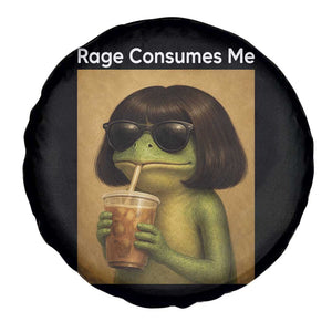 Funny Frog Bob Haircut Rage Consumes Me Spare Tire Cover Renaissance Painting Meme