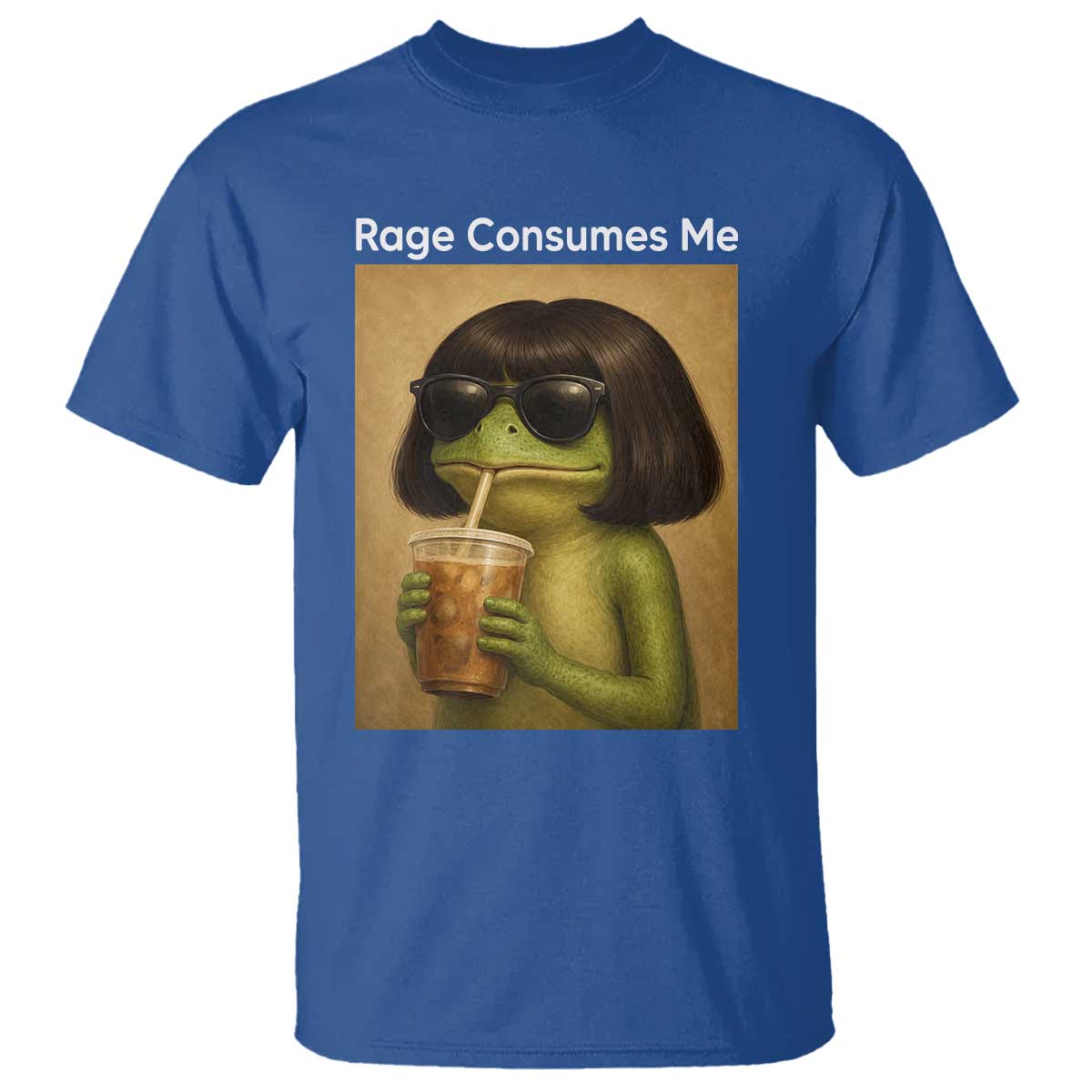 Funny Frog Bob Haircut Rage Consumes Me T Shirt Renaissance Painting Meme