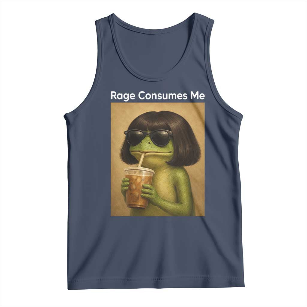 Funny Frog Bob Haircut Rage Consumes Me Tank Top Renaissance Painting Meme