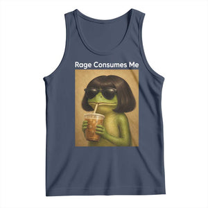 Funny Frog Bob Haircut Rage Consumes Me Tank Top Renaissance Painting Meme