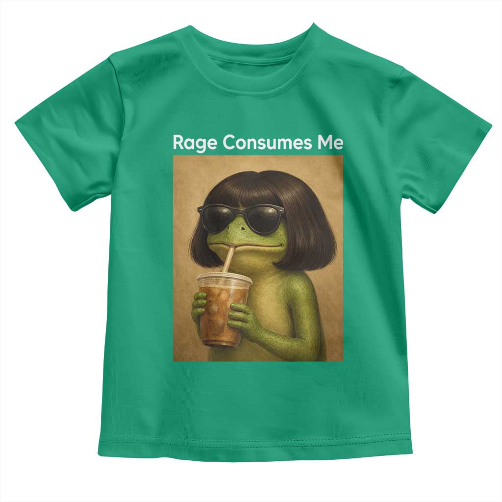 Funny Frog Bob Haircut Rage Consumes Me Toddler T Shirt Renaissance Painting Meme