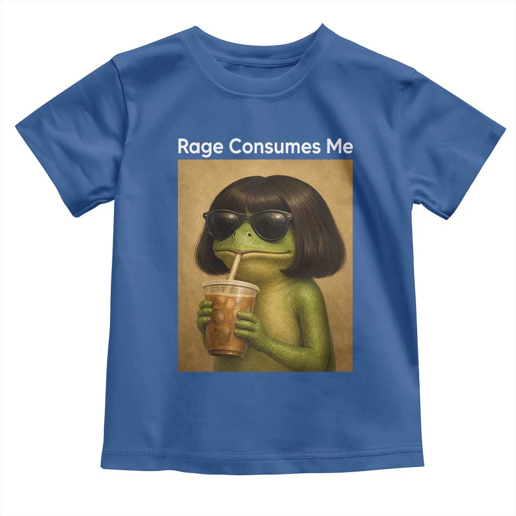 Funny Frog Bob Haircut Rage Consumes Me Toddler T Shirt Renaissance Painting Meme