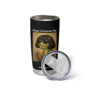 Funny Frog Bob Haircut Rage Consumes Me Tumbler Cup Renaissance Painting Meme