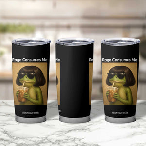 Funny Frog Bob Haircut Rage Consumes Me Tumbler Cup Renaissance Painting Meme