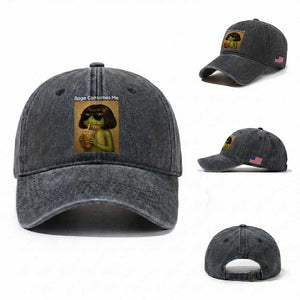 Funny Frog Bob Haircut Rage Consumes Me Washed Cotton Baseball Cap Renaissance Painting Meme