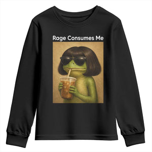 Funny Frog Bob Haircut Rage Consumes Me Youth Sweatshirt Renaissance Painting Meme