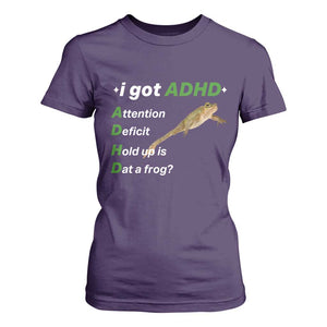 I Got ADHD Attention Deficit Hold Up Is Dat A Frog T Shirt For Women Neurodiversity Humor Weirdcore