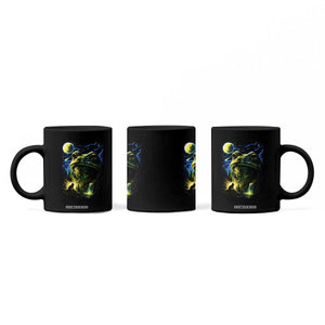 Cosmic Frog Howling At Moon Parody Graphic Coffee Mug Vintage 90s Retro Fantasy Meme