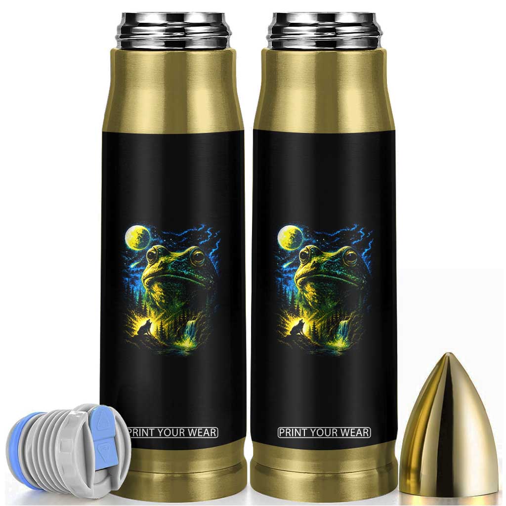 Cosmic Frog Howling At Moon Parody Graphic Bullet Tumbler Vintage 90s Retro Fantasy Meme