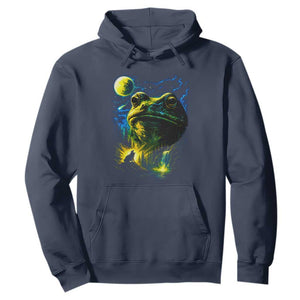 Cosmic Frog Howling At Moon Parody Graphic Hoodie Vintage 90s Retro Fantasy Meme