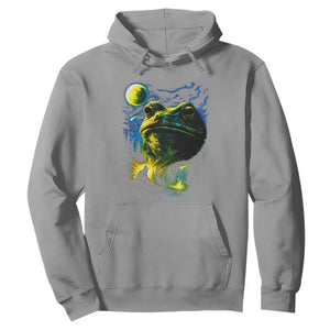 Cosmic Frog Howling At Moon Parody Graphic Hoodie Vintage 90s Retro Fantasy Meme