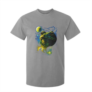 Cosmic Frog Howling At Moon Parody Graphic T Shirt For Kid Vintage 90s Retro Fantasy Meme